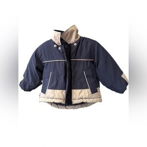 London Fog Navy and Beige Kids Jacket